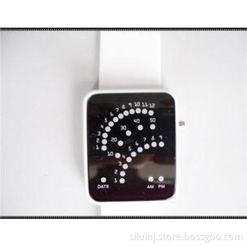 Sports Soft Customized Silicone Wristband Watch , White Str